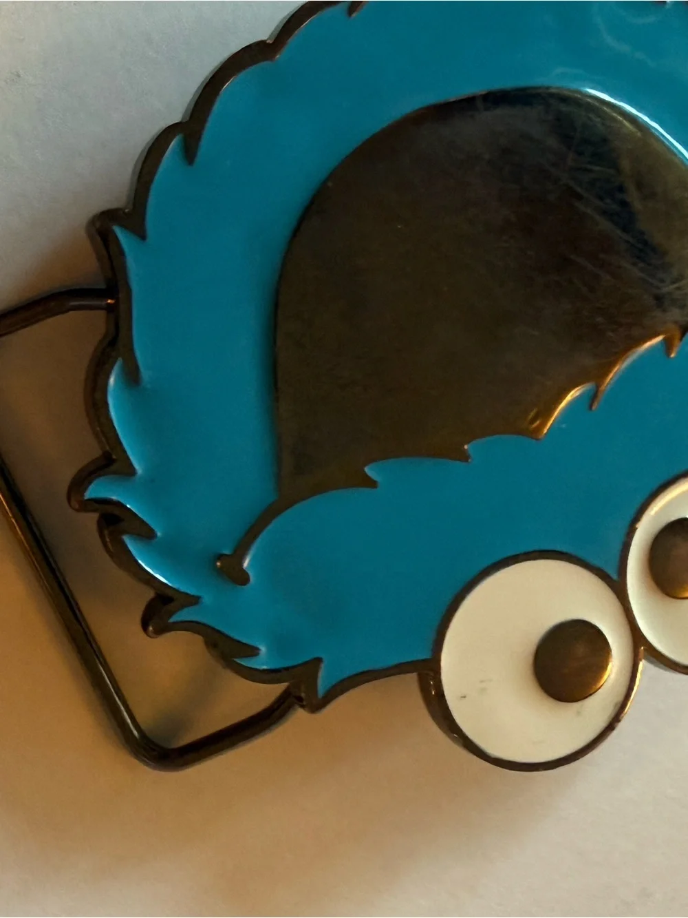 Blue Cookie Monster Kids Belt Buckle